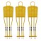 Lot de 3 Mannequins 180 cm - Jaune